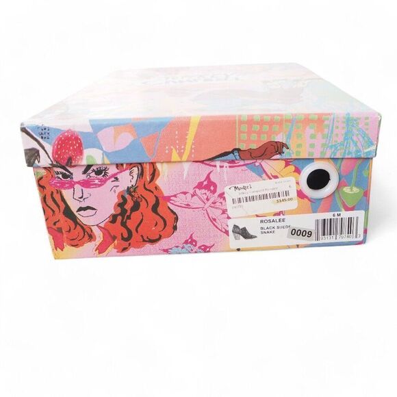 Jeffrey Campbell Rosalee Suede Snake Ankle Booties Black Women's 6M - Picture 10 of 10